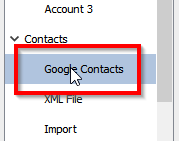 Open Contacts - Google Contacts