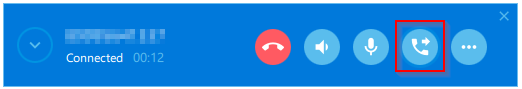 Transfer call button in floating window