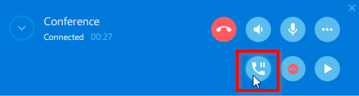 Put the conference call on hold