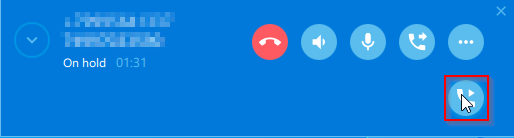 Unhold the call in the Floating Window