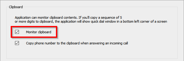 Enable Monitor clipboard option