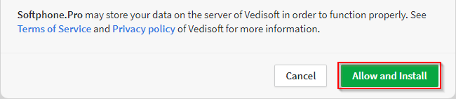 Click Allow and install