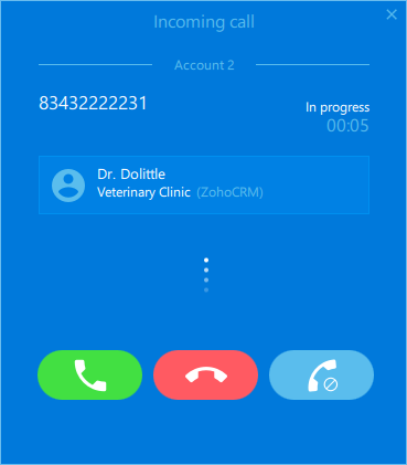 Screen popup and click-to-open on Zoho CRM
