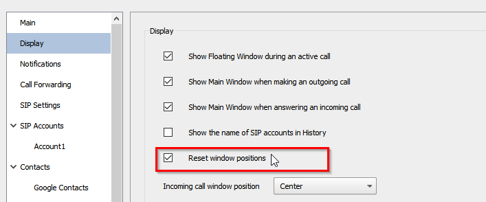 Restore windows position