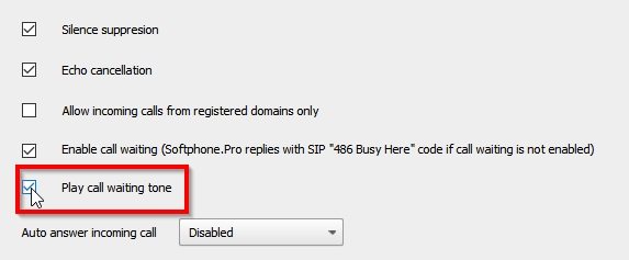 Play call waiting tone